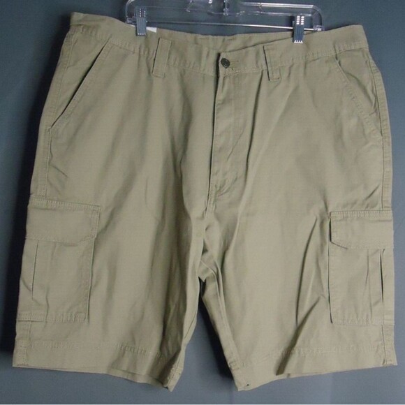 Full Blue Cargo Twill Shorts 100% Cotton Mens Size 40 Inseam 10" Khaki New - Picture 2 of 8